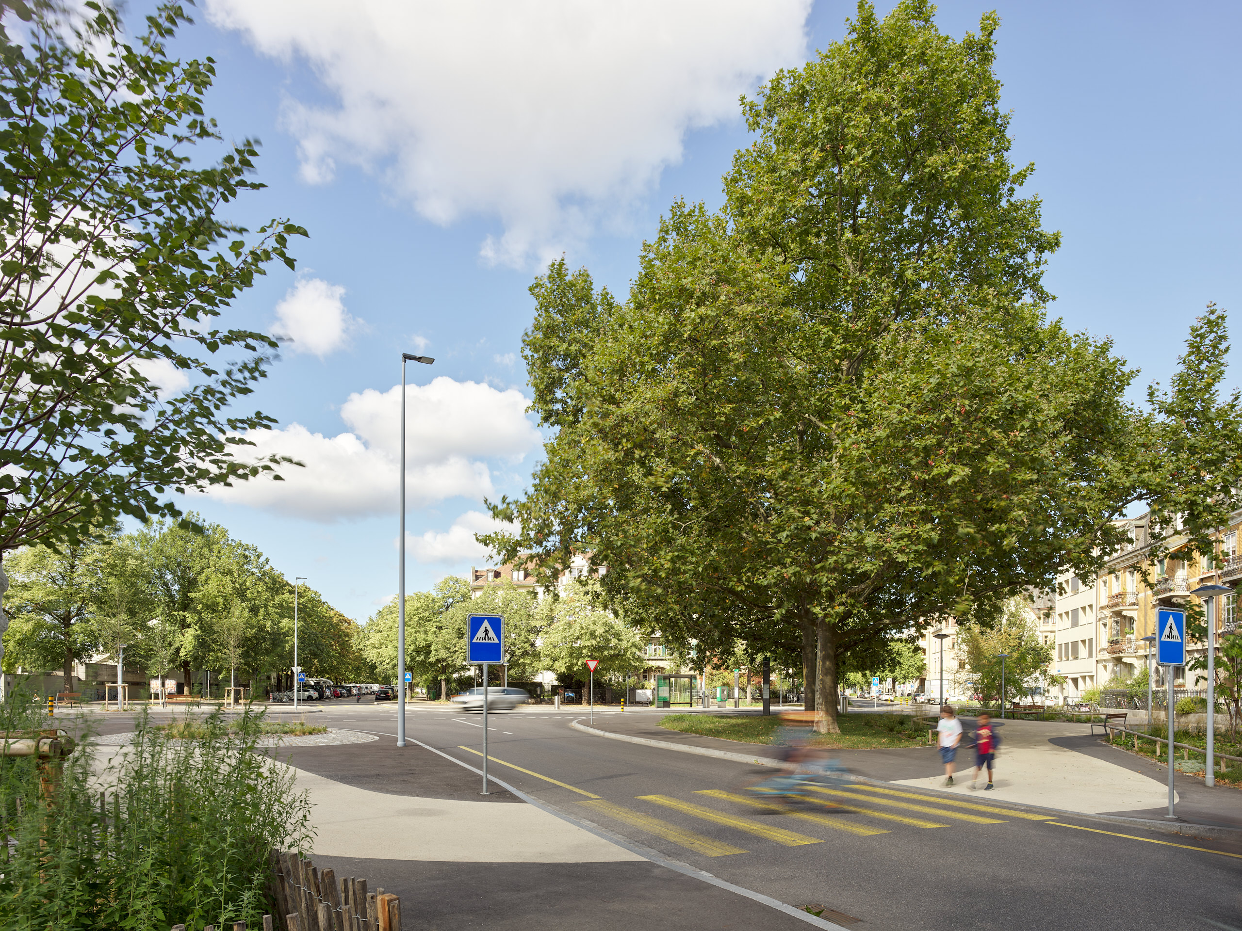 Tiefbauamt Basel · Platzgestaltung Wielandplatz · Aufnahmen 08.2023